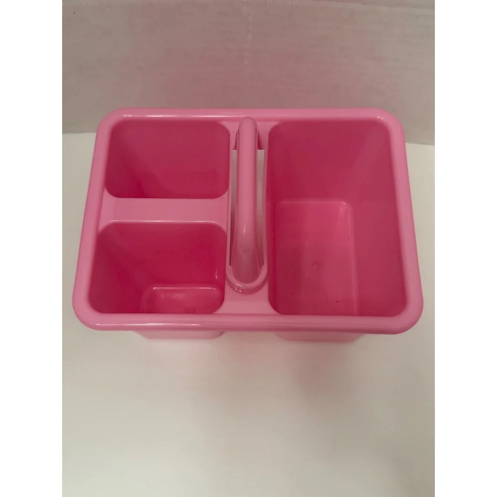 Pink Small Craft Caddy 3 Compartment Organizer 252645 Greenbrier International